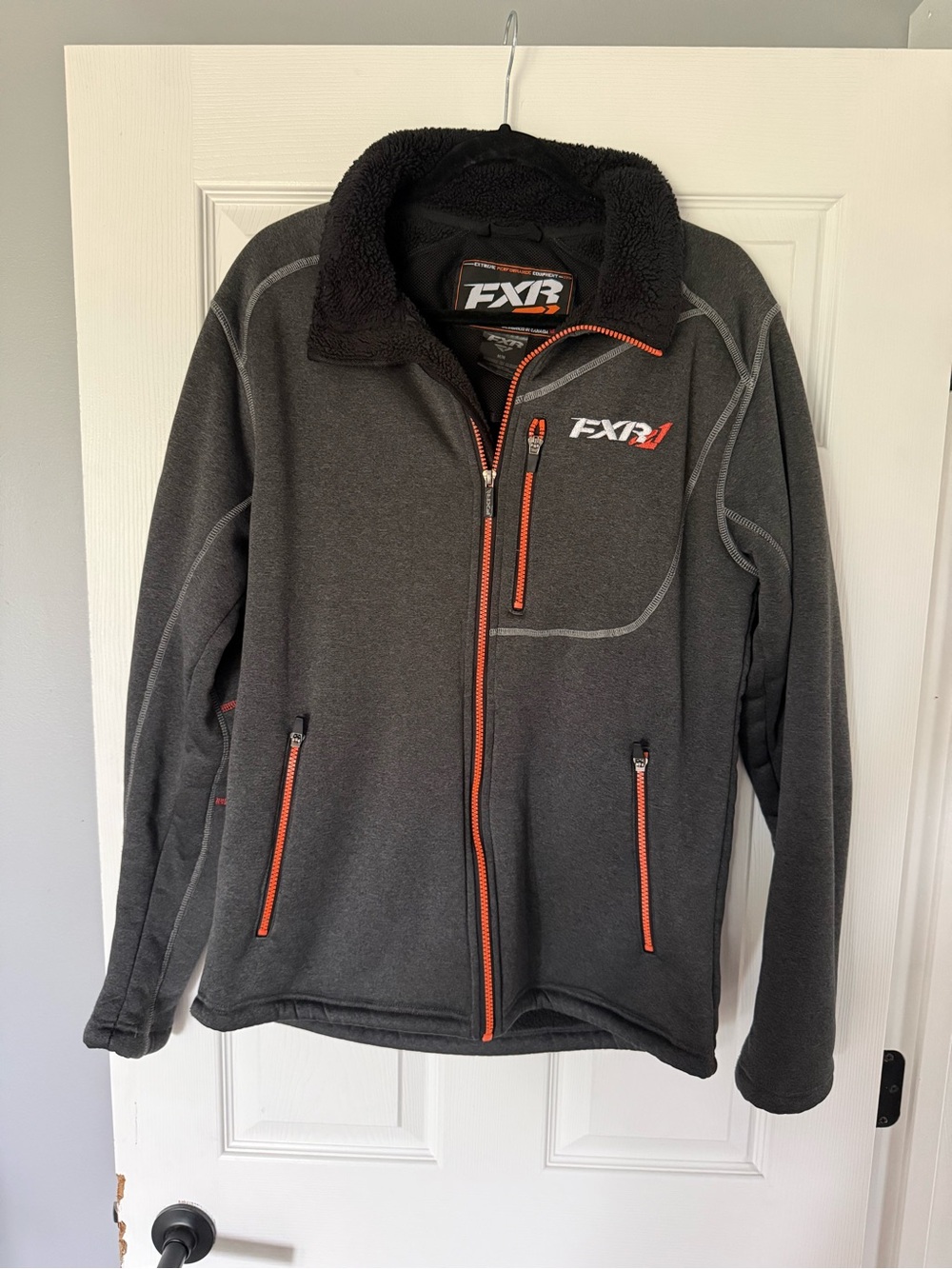FXR Men’s Charcoal Lightweight Jacket with Orange Accents